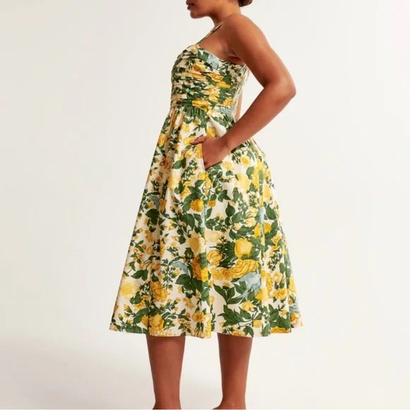 A&F Emerson Poplin Wide Strap Midi Dress - Picture 4 of 4